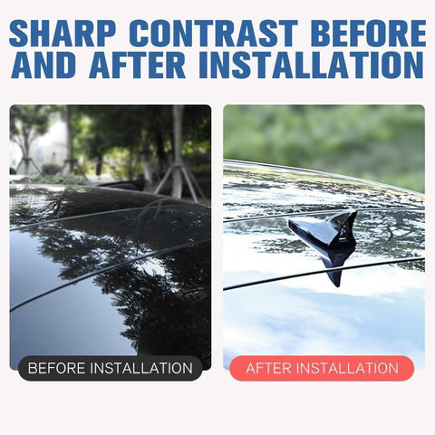 Solar Power Car Shark Fin Roof Antenna LED Flash Light