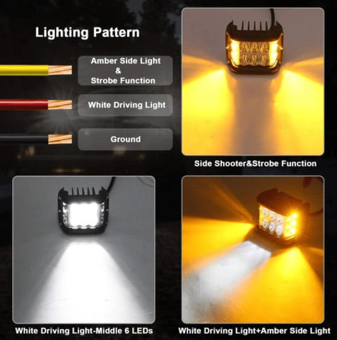 Car Dual Sides LED Dual Color Light🚗✨Great Sale⛄BUY 2 Get 10% OFF