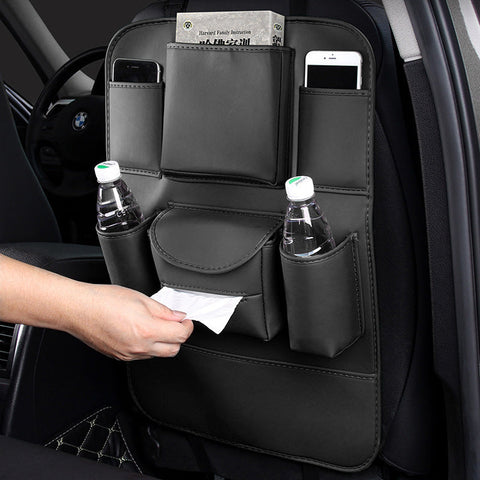 PU Leather Car Seat Back Organizer