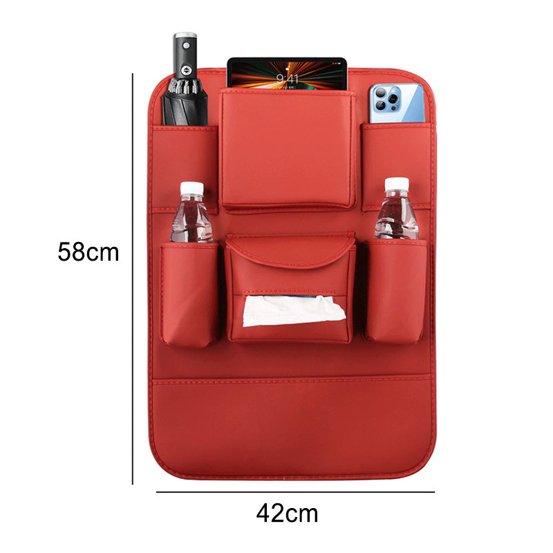 PU Leather Car Seat Back Organizer